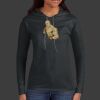 Ladies 100% Ring Spun Cotton Long Sleeve Hooded T Shirt Thumbnail