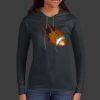 Ladies 100% Ring Spun Cotton Long Sleeve Hooded T Shirt Thumbnail