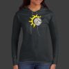 Ladies 100% Ring Spun Cotton Long Sleeve Hooded T Shirt Thumbnail