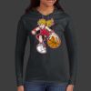 Ladies 100% Ring Spun Cotton Long Sleeve Hooded T Shirt Thumbnail