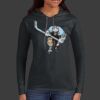 Ladies 100% Ring Spun Cotton Long Sleeve Hooded T Shirt Thumbnail
