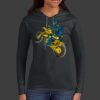 Ladies 100% Ring Spun Cotton Long Sleeve Hooded T Shirt Thumbnail