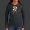 Ladies 100% Ring Spun Cotton Long Sleeve Hooded T Shirt Thumbnail