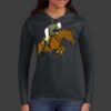 Ladies 100% Ring Spun Cotton Long Sleeve Hooded T Shirt Thumbnail