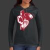 Ladies 100% Ring Spun Cotton Long Sleeve Hooded T Shirt Thumbnail