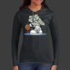 Ladies 100% Ring Spun Cotton Long Sleeve Hooded T Shirt Thumbnail