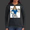 Ladies 100% Ring Spun Cotton Long Sleeve Hooded T Shirt Thumbnail