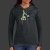 Ladies 100% Ring Spun Cotton Long Sleeve Hooded T Shirt Thumbnail