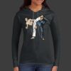 Ladies 100% Ring Spun Cotton Long Sleeve Hooded T Shirt Thumbnail