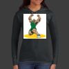 Ladies 100% Ring Spun Cotton Long Sleeve Hooded T Shirt Thumbnail