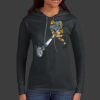 Ladies 100% Ring Spun Cotton Long Sleeve Hooded T Shirt Thumbnail