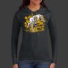 Ladies 100% Ring Spun Cotton Long Sleeve Hooded T Shirt Thumbnail