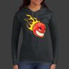 Ladies 100% Ring Spun Cotton Long Sleeve Hooded T Shirt Thumbnail