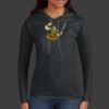 Ladies 100% Ring Spun Cotton Long Sleeve Hooded T Shirt Thumbnail