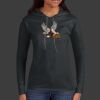 Ladies 100% Ring Spun Cotton Long Sleeve Hooded T Shirt Thumbnail