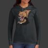Ladies 100% Ring Spun Cotton Long Sleeve Hooded T Shirt Thumbnail