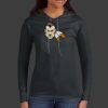 Ladies 100% Ring Spun Cotton Long Sleeve Hooded T Shirt Thumbnail