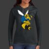Ladies 100% Ring Spun Cotton Long Sleeve Hooded T Shirt Thumbnail