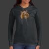 Ladies 100% Ring Spun Cotton Long Sleeve Hooded T Shirt Thumbnail