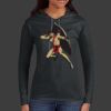 Ladies 100% Ring Spun Cotton Long Sleeve Hooded T Shirt Thumbnail