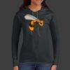 Ladies 100% Ring Spun Cotton Long Sleeve Hooded T Shirt Thumbnail