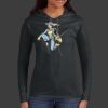 Ladies 100% Ring Spun Cotton Long Sleeve Hooded T Shirt Thumbnail