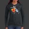 Ladies 100% Ring Spun Cotton Long Sleeve Hooded T Shirt Thumbnail