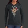 Ladies 100% Ring Spun Cotton Long Sleeve Hooded T Shirt Thumbnail