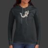 Ladies 100% Ring Spun Cotton Long Sleeve Hooded T Shirt Thumbnail