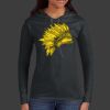 Ladies 100% Ring Spun Cotton Long Sleeve Hooded T Shirt Thumbnail