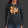 Ladies 100% Ring Spun Cotton Long Sleeve Hooded T Shirt Thumbnail