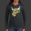 Ladies 100% Ring Spun Cotton Long Sleeve Hooded T Shirt Thumbnail