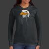 Ladies 100% Ring Spun Cotton Long Sleeve Hooded T Shirt Thumbnail