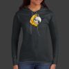 Ladies 100% Ring Spun Cotton Long Sleeve Hooded T Shirt Thumbnail