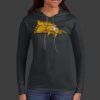 Ladies 100% Ring Spun Cotton Long Sleeve Hooded T Shirt Thumbnail