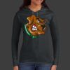 Ladies 100% Ring Spun Cotton Long Sleeve Hooded T Shirt Thumbnail
