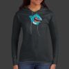 Ladies 100% Ring Spun Cotton Long Sleeve Hooded T Shirt Thumbnail