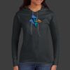Ladies 100% Ring Spun Cotton Long Sleeve Hooded T Shirt Thumbnail