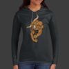 Ladies 100% Ring Spun Cotton Long Sleeve Hooded T Shirt Thumbnail