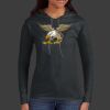 Ladies 100% Ring Spun Cotton Long Sleeve Hooded T Shirt Thumbnail
