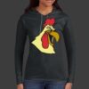 Ladies 100% Ring Spun Cotton Long Sleeve Hooded T Shirt Thumbnail