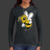 Ladies 100% Ring Spun Cotton Long Sleeve Hooded T Shirt Thumbnail