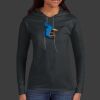 Ladies 100% Ring Spun Cotton Long Sleeve Hooded T Shirt Thumbnail