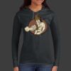 Ladies 100% Ring Spun Cotton Long Sleeve Hooded T Shirt Thumbnail