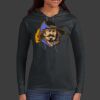 Ladies 100% Ring Spun Cotton Long Sleeve Hooded T Shirt Thumbnail