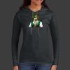 Ladies 100% Ring Spun Cotton Long Sleeve Hooded T Shirt Thumbnail