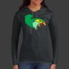 Ladies 100% Ring Spun Cotton Long Sleeve Hooded T Shirt Thumbnail