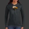 Ladies 100% Ring Spun Cotton Long Sleeve Hooded T Shirt Thumbnail