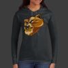 Ladies 100% Ring Spun Cotton Long Sleeve Hooded T Shirt Thumbnail