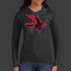 Ladies 100% Ring Spun Cotton Long Sleeve Hooded T Shirt Thumbnail